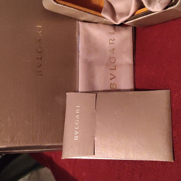 Bvlgari BV 6159 278/13 Pale Gold Metal Round Sunglasses Brown Gradient Lens - Picture 2 of 6